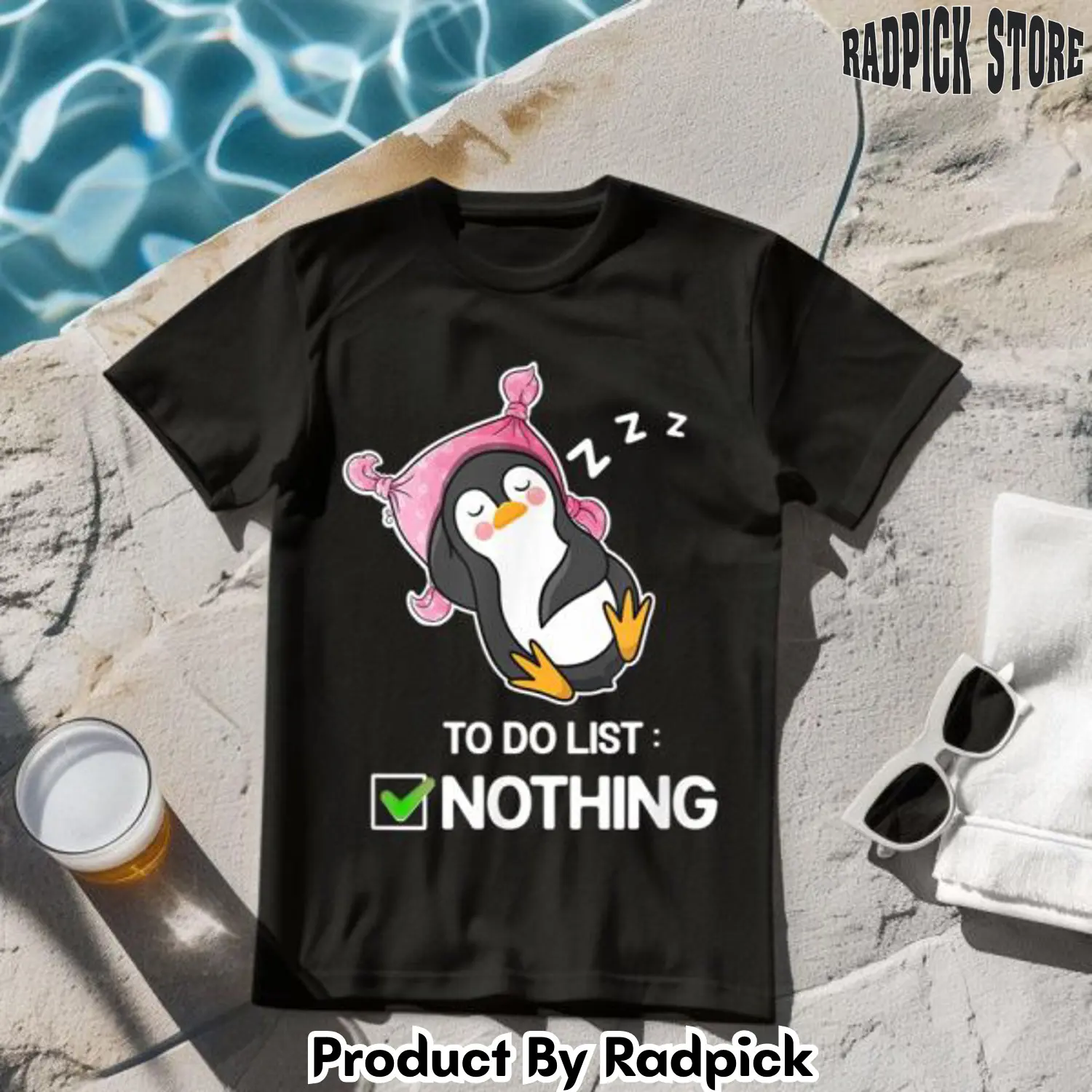Lazy gentoo king penguin to do list nothing tshirt rp2635986